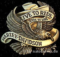 Harley-Davidson Raintree Gürtelschnalle - Live to ride, ride to live HD