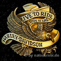 Harley-Davidson Raintree Gürtelschnalle - Live to ride, ride to live HD