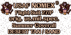 Flight Suit 27/P  Nomex, Summer, sand